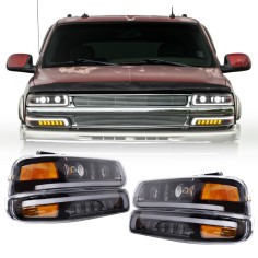 1999 2000 2001 2002 Chevy Silverado 1500 Led Headlights Assembly Chevrolet 2500HD 3500 Lights