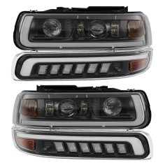 1999 2000 2001 2002 Chevy Silverado 1500 Led Headlights Assembly Chevrolet 2500HD 3500 Lights