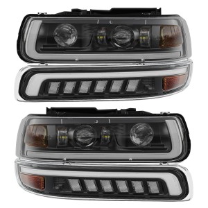 1999 2000 2001 2002 Chevy Silverado 1500 Led Headlights Assembly Chevrolet 2500HD 3500 Lights