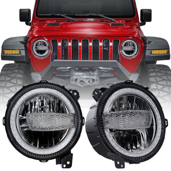 DOT Approved 9 inch Led Projector Headlights for Jeep Wrangler JL / JLU 2018-2026