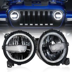 DOT Approved 9 inch Led Projector Headlights for Jeep Gladiator JT 2020-2026