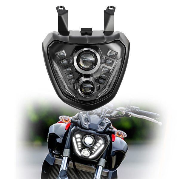 2014-2017 Yamaha MT 07 Led Headlight Upgrade Assembly Yamaha MT07 Aftermarket Headlight Conversion FZ 07 Led Front Light