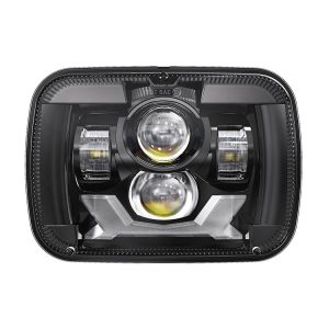 5x7 inch Peterbilt 379 Single Square Headlights Assembly
